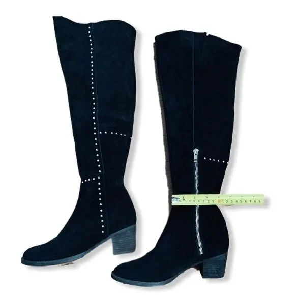 Design Lab Suede Studded Boots - Picture 8 of 10